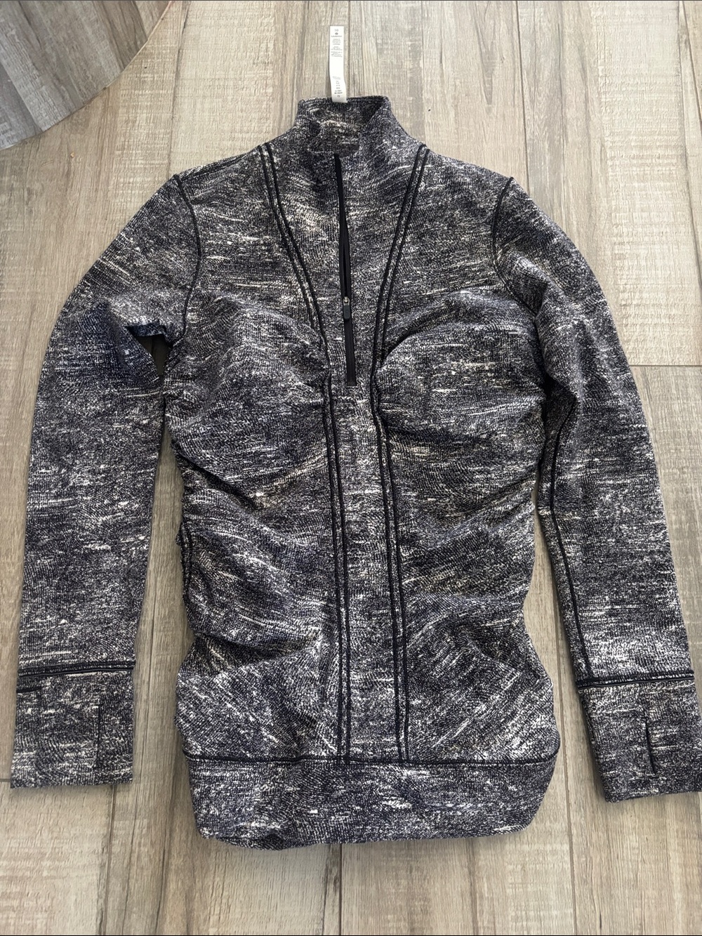 lululemon athletica Heathered Charcoal Zip-Up Bomber Jacket